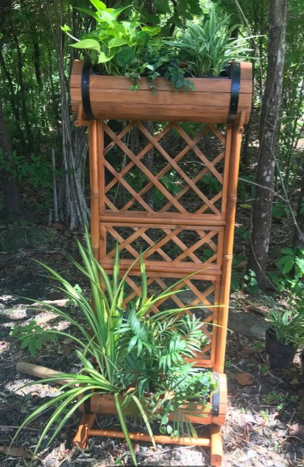 Double Barrel Trellis Planter